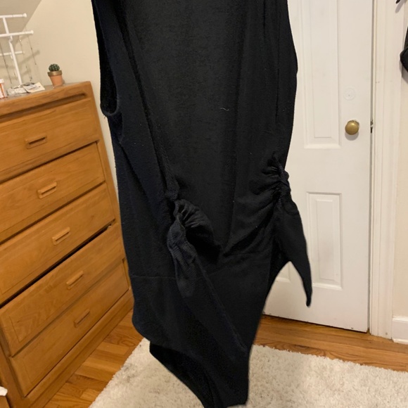 Black front tie body suit (self tie) - Picture 5 of 5